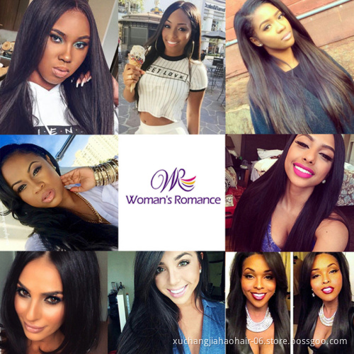 Woman's romance 4*4 closure lace wig wholesale price good quality 100% Human brazilian hair with closure remy hair 40 inch wig